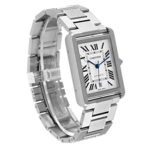 Cartier W5200028 : Tank Solo Automatic Stainless Steel / Silver 